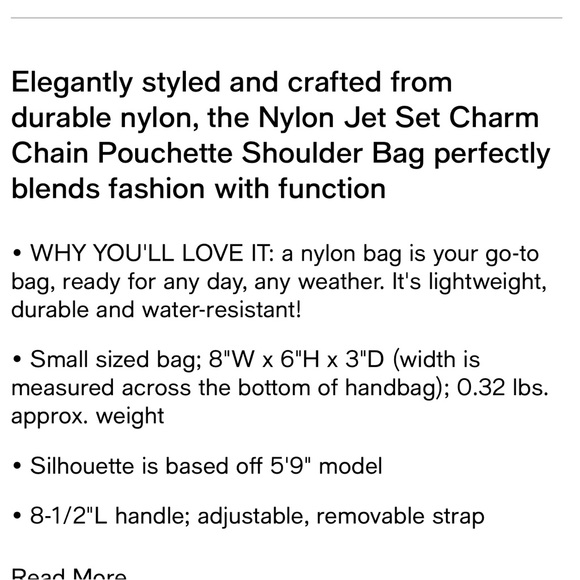 MK - NEW -Jet Set Charm Chain Pouchette Shoulder Bag - Picture 7 of 7